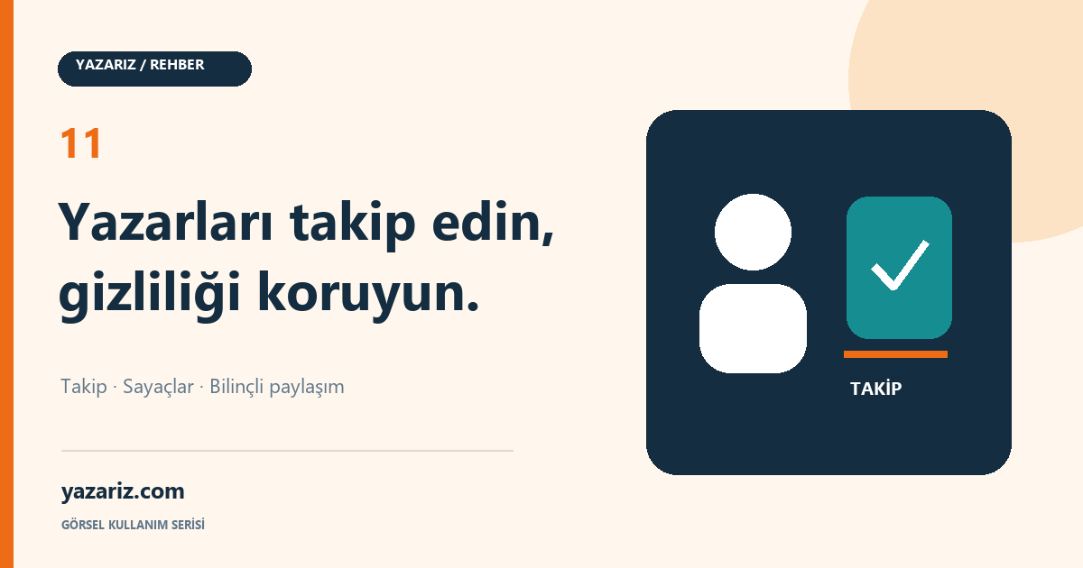 yazariz.com’da Yazar Takibi ve Gizlilik Nasıl İşler?