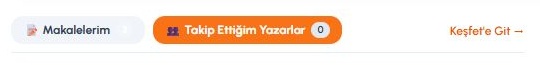 Kendi hesabındaki Takip Ettiğim Yazarlar sayacı. Görsel, özel hesap bilgileri dışında kalan alanla sınırlandırılmıştır.